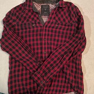 Mens GUESS flannel button down